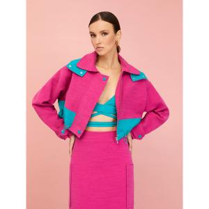 Nocturne N22YN5003-0031-L Color Block Cropped Jacket (pack Of 1)