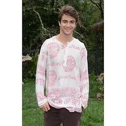 Jayli Imports-AS108Mshirt:AS108-whtred-S