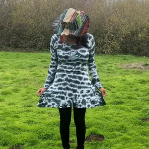 Jayli Imports Embroidered Bear Cut Out Long Sleeve Mini