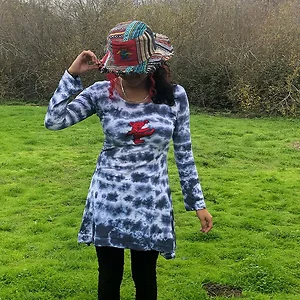 Jayli Imports Navy Mini Dress with Cut Out & Embroidered