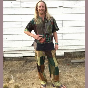 Jayli Imports MAX SHIRT Men's Stonewash Patchwork Short