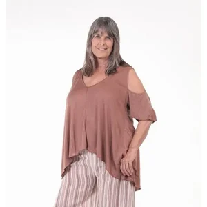 AJS86Wtop:AJS86-tan-S | Jayli Imports Chloe Open Shoulder