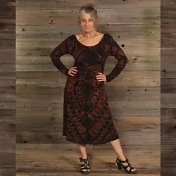 Jayli Imports-JD405WDress:JD405-rust-S