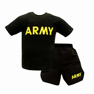 201 XS | Trooper Clothing Kids Black/Yellow Army PT Uniform