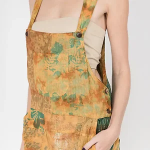 Jayli Imports Mix Jaipuri Patch Overall Mini Dress - Unique