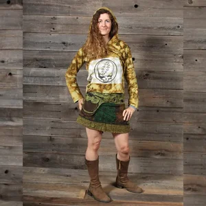 Jayli Imports Olive Tie Dye Heart of Gold Pullover Hoody -