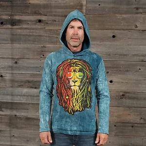 NTMH37-XL | Jayli Imports Rasta Lion Print Cotton Hoodie