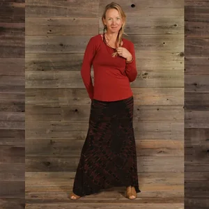 Jayli Imports Rainbow Feather Tie Dye Maxi Skirt - Black