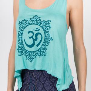 Jayli AB63WTop:AB63-tl-s Cleo Top - Viscose Racer Back Flowy Tank Top 