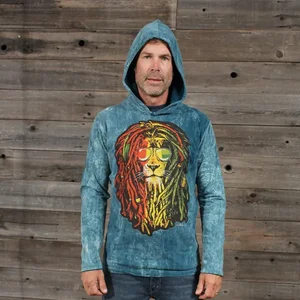 NTMH37-M | Jayli Imports Men's Rasta Lion Print Cotton