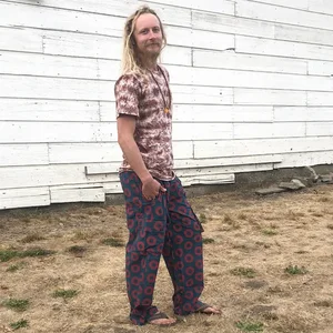 Jayli Imports FUEGO PANTS Men's Teal Donut Print Cargo