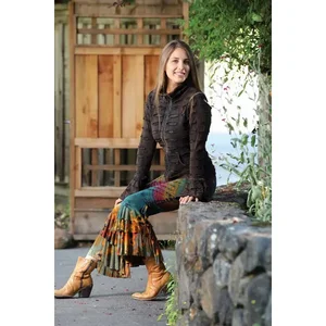 Jayli Imports HALIMA Ruffle Capris - Rayon Spandex Tie Dye