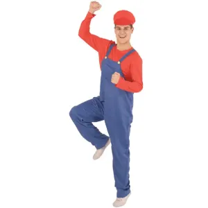 Goods F-04-001-L Red Plumber Costume (pack Of 1)