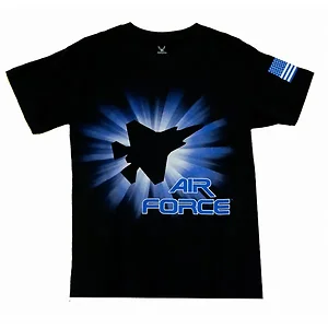 9215 L | Trooper Clothing Youth Air Force Jet Graphic Tee