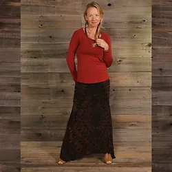 Jayli Imports-JD202WSkirt:JD202-rust-L