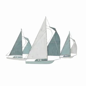S33469 | Stratton Home Dcor Nautical Metal Sailboats Wall