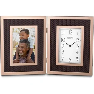 B1867 | Bulova Scottsdale Picture Frame Clock - Rose Gold
