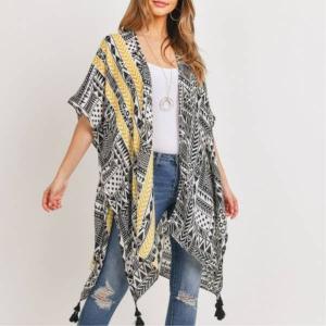 Dobbi HDF3162 Tribal Pattern Print Kimono (pack Of 1)