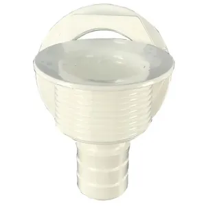 Th APD-2-DP T-h Marine Straight Barbed All-purpose Drain - White