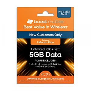 Just BMDPDSHTSIMENR01 Boost Mobile 1 Month 5gb Sim