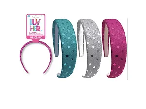 Bulk Buys Luv Her Sparkling Dot Headband - Assorted Colors