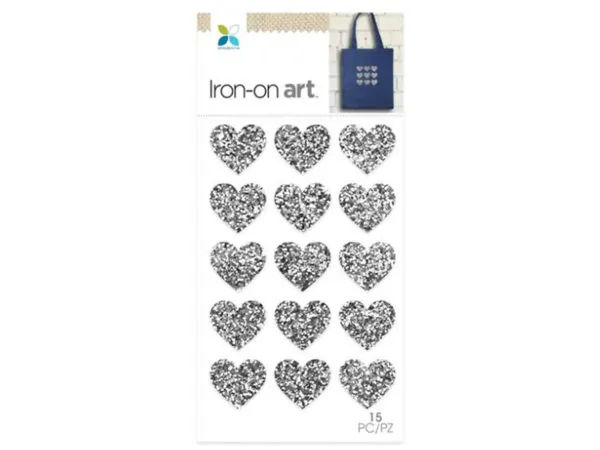 Bulk CS198 Momenta 15 Piece Iron On Hearts