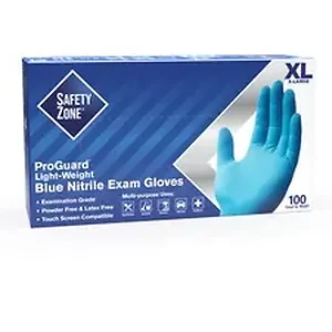 The Safety Zone Safety Zone Powder Free Blue Nitrile Gloves