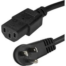 Startech PXTR1016 6ft (2m) Computer Power Cord, Right Angle Nema 5-15p