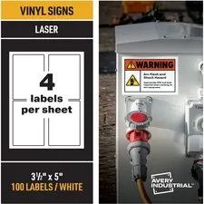 Avery AVE 61550 Averyreg; Adhesive Printable Vinyl Signs - 3 12