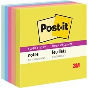 3m PAPER,5PAD/PACK,90 SH,AST