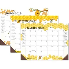 House HOD 156 Honeycomb Monthly Desk Pad Calendar - Julian Dates - Mon