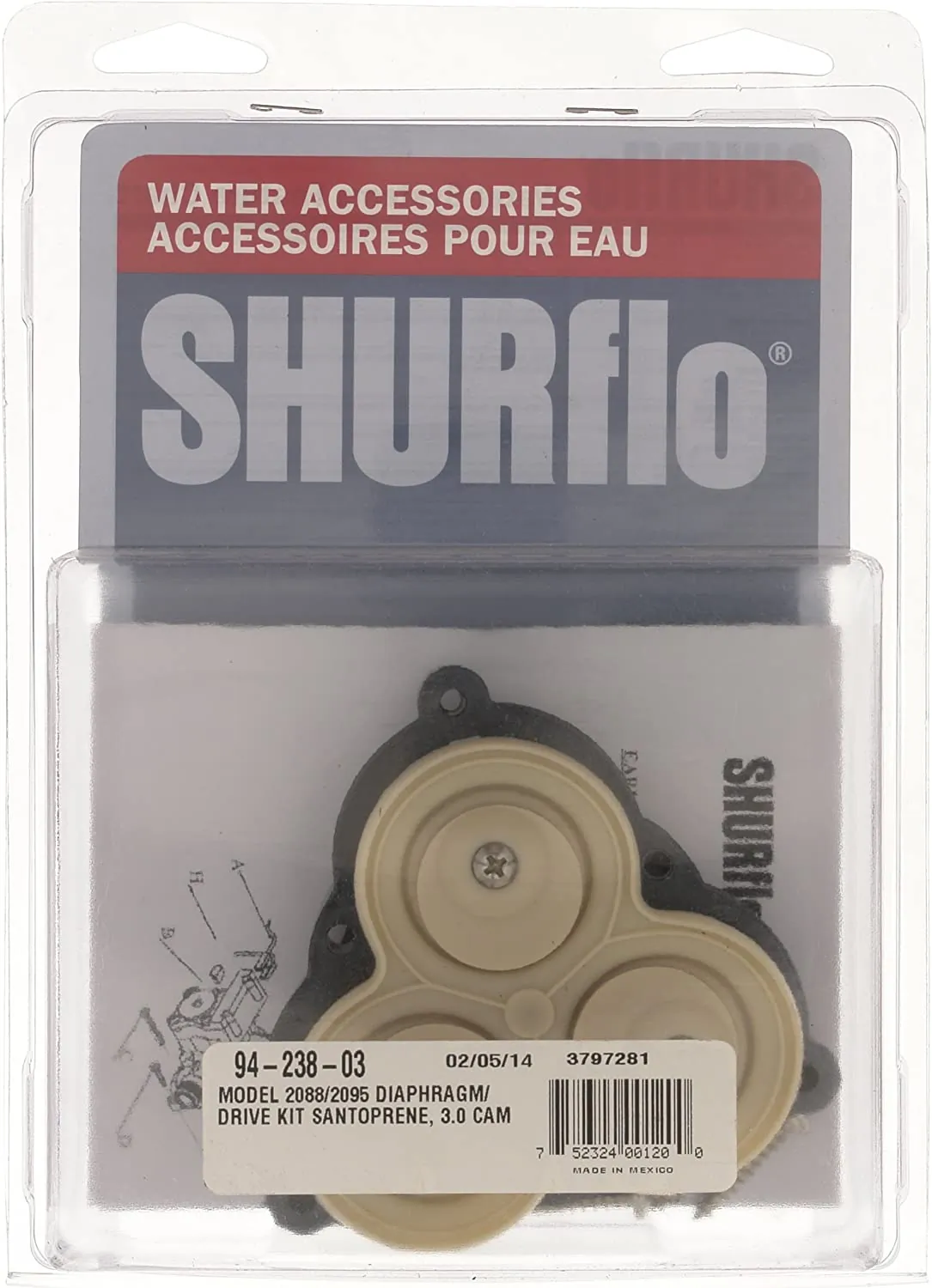 Shurflo 94-238-03 By Pentair Lower Housing Replacement Kit - 3.0 Cam