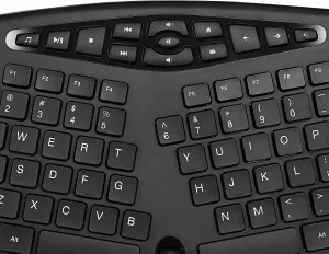 Adesso AKB-160UB Slim Multimedia Usb Ergonomic Desktop Keyboard, With 