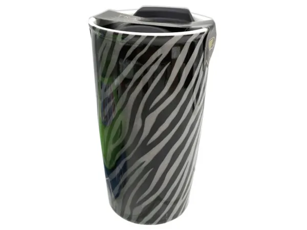 Bulk AA055 12oz Zebra Ceramic Travel Mug