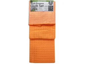 Bulk GE927 3 Pack Solid Color Microfiber Multi-purpose Kitchen Cloth S