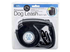 Bulk Buys LED Lighted 14.7-inch Retractable Dog Leash