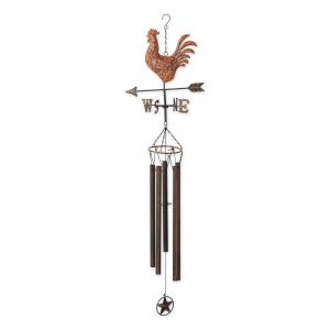 Accent 4506852 Weathervane Wind Chime - Rooster