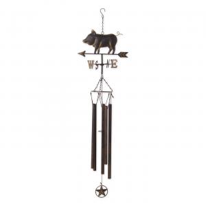 Accent 4506851 Weathervane Wind Chime - Pig