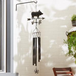 Accent 4506851 Weathervane Wind Chime - Pig