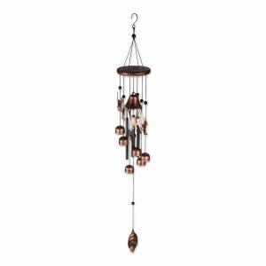 Accent 10018191 26-inch Bronze Wind Chimes With Bells And Cats