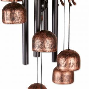 Accent 10018191 26-inch Bronze Wind Chimes With Bells And Cats