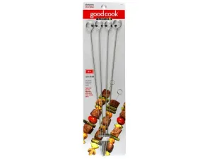 Bulk AA517 Good Cook 4 Pack Flat Metal Bbq Skewers