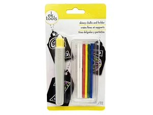 EN673 | Bulk Buys Colorful Skinny Chalk Set with Holder