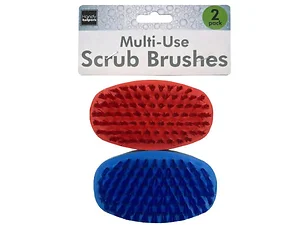 Bulk Buys Versatile 2-Pack Scrub Brush Set for Home Cleaning