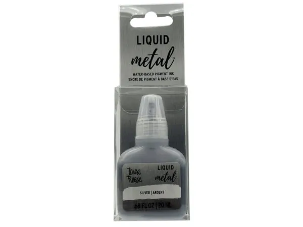 Bulk AA604 Brea Reese Liquid Metal Silver Colored Water Based Pigment 