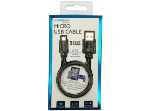 Bulk AA458 Gomovi 3 Foot Micro Usb Cable In Black