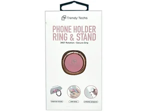 AA410 | Bulk Buys Rose Gold 360-Degree Key Ring Phone Holder