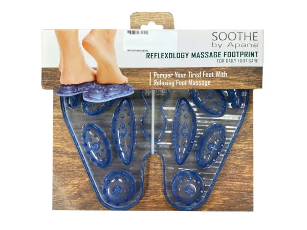 Bulk AA331 Soothe By Apana Reflexology Massage Footprint In Blue