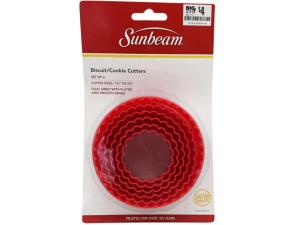 Bulk AA646 Sunbeam Set Of 6 Biscuit And Cookie Cutters On Clip Strip