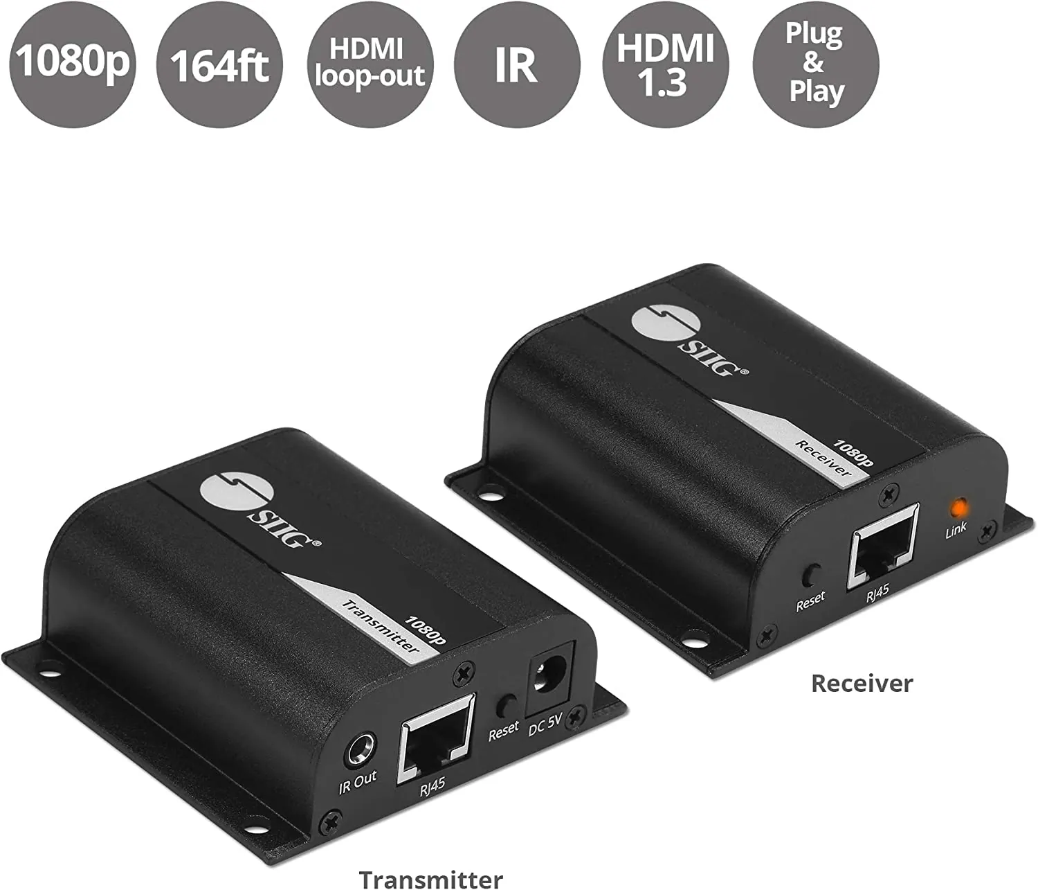 Siig CE-H26011-S1 1080p Hdmi Extender Over Cat5e6 165ft 1080p - Hdmi E